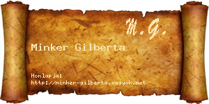 Minker Gilberta névjegykártya